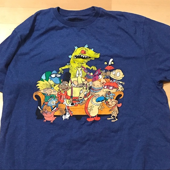 Nicktoons Characters Tee Shirt Blue